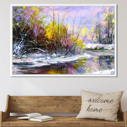 Winter Stream - NicheCanvas