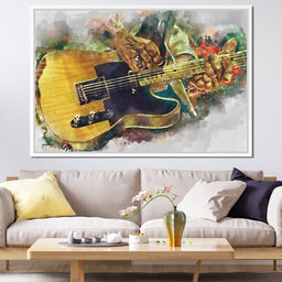 Keith Richards' Electric Guitar - Abraham Szomor - NicheCanvas