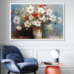 White & Red Flowers - Wildrose Creations - NicheCanvas