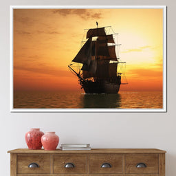 Old Ship At Sea - NicheCanvas