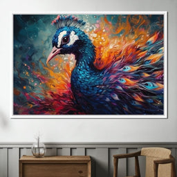Vibrant Peacock - NicheCanvas