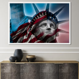 Patriotic Statue of Liberty - NicheCanvas