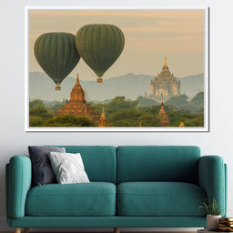 Hot Air Balloon over The Ancient Temples of Bagan - NicheCanvas