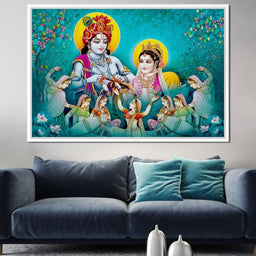 Lord Radha & Krishna Love Song - NicheCanvas