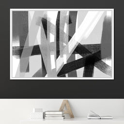 Black & White Lines v3 - Andy Brackpool - NicheCanvas