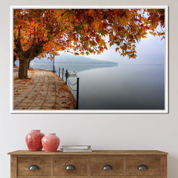 Lakeshore by Fall - NicheCanvas
