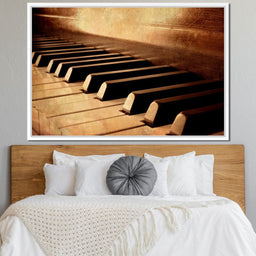 Vintage Piano Keys - NicheCanvas