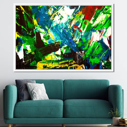 Abstract Emerald Splash - NicheCanvas