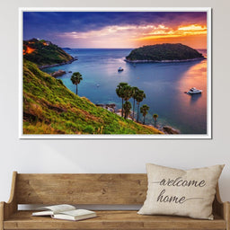 Boats Watching The Sunset - NicheCanvas