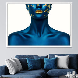 Blue Body Paint - NicheCanvas