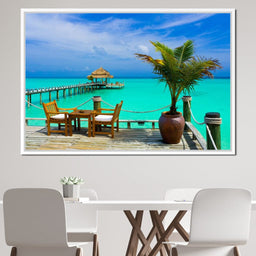 Coffee on the Beach - NicheCanvas