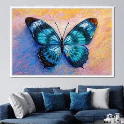 Light Blue Butterfly - NicheCanvas