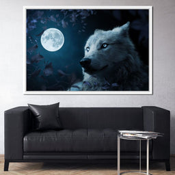 Wolf Full Moon - Milos Karanovic - NicheCanvas