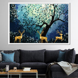 Golden Deer - NicheCanvas