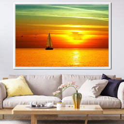 Sailing Boat Sunset - NicheCanvas
