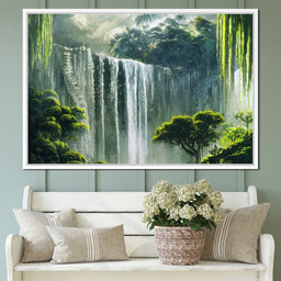 Waterfall in the Jungle - NicheCanvas