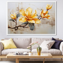 Yellow Magnolia Tree 2 - Wildrose Creations - NicheCanvas