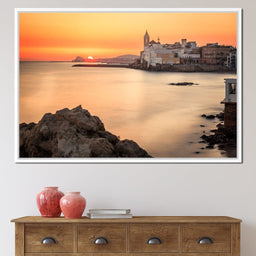Sunset over Sitges - NicheCanvas