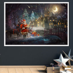 Santa Claus on Christmas Eve - NicheCanvas