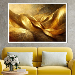 Abstract Golden Swirl - NicheCanvas