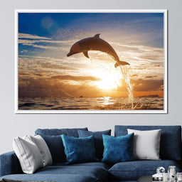 Leaping Dolphin - NicheCanvas