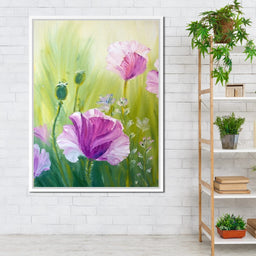 Purple Poppies - NicheCanvas