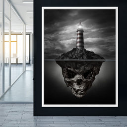 Skull Lighthouse - NicheCanvas