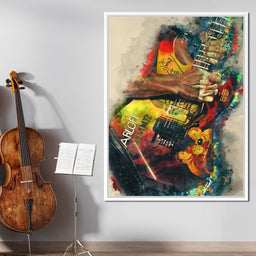 Kirk Hammett's Electric Guitar - Abraham Szomor - NicheCanvas