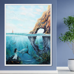 Swimming with the Shark - NicheCanvas