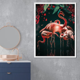 Glowing Flamingo - Zenzdesign - NicheCanvas
