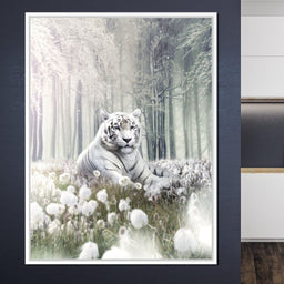 White Tiger Flowers - Zenzdesign - NicheCanvas