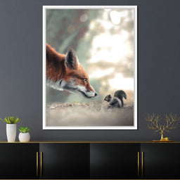 Fox Meets Squirrel - Zenzdesign - NicheCanvas