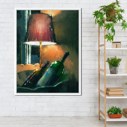 A couple of wine bottles - NicheCanvas