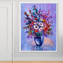 Multicolored Flowers Bouquet - NicheCanvas