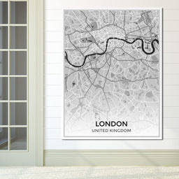 Map of London, UK - NicheCanvas