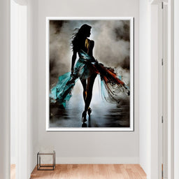 Female Portrait Paint Splash 040 - Johanjjf - NicheCanvas