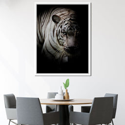 Black and White Tiger - NicheCanvas