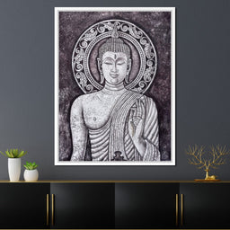 Grey Stone Buddha - NicheCanvas