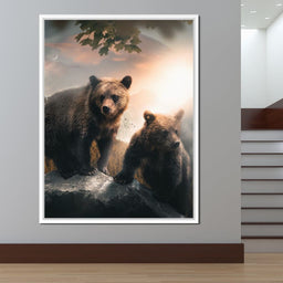 Sunset Bears - Zenzdesign - NicheCanvas