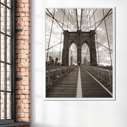 Brooklyn Bridge in Black & White - NicheCanvas