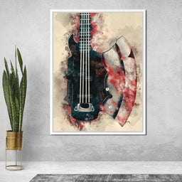 The Demon's Axe Bass Guitar - Abraham Szomor - NicheCanvas