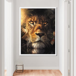 Lion Hiding - Zenzdesign - NicheCanvas