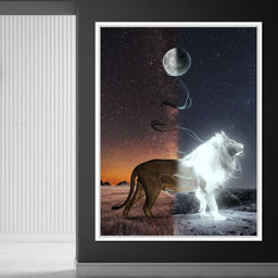 Lion Lune - Natacha Einat - NicheCanvas