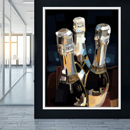 Champagne Bottles - NicheCanvas