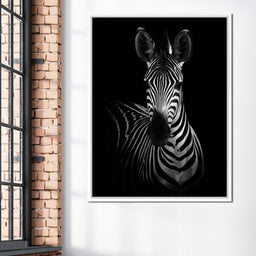 Black and White Zebra - NicheCanvas