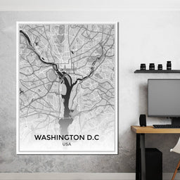 Map of Washington, USA - NicheCanvas