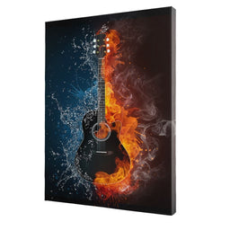 Fire & Water Guitar | NicheCanvas