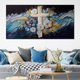 Floral Cross 03 - Neal Hackett  - NicheCanvas