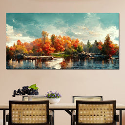 Lakefall Landscape - NicheCanvas