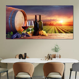 Wine Valley Sunset - NicheCanvas